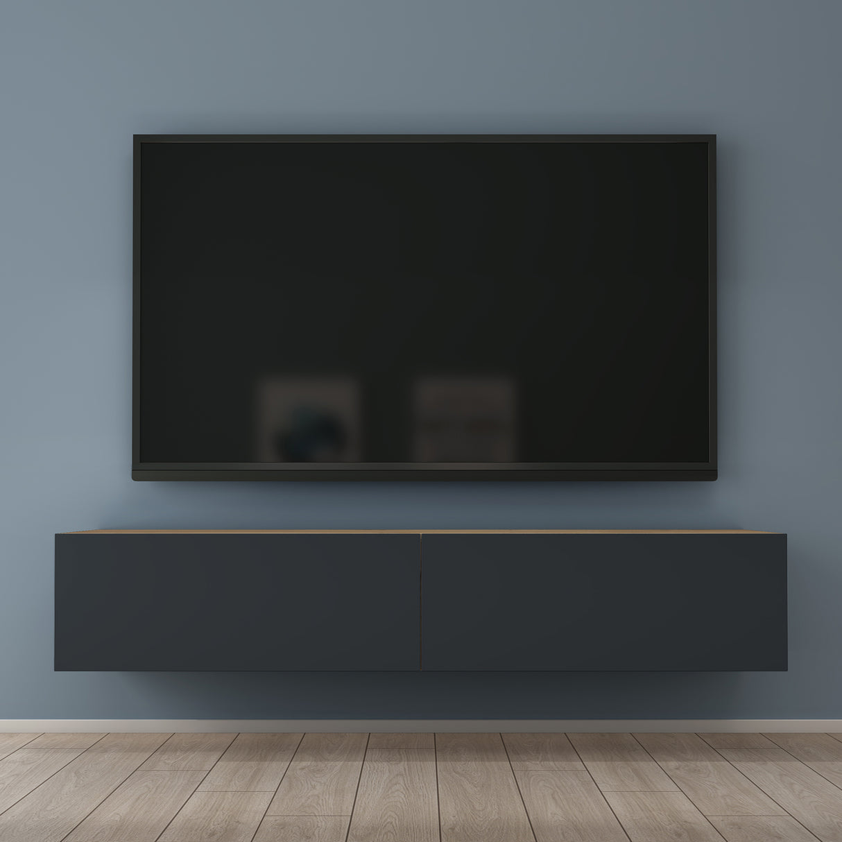 glasvilla Table TV Meuble TV Poignée Dissimulée avec Fermeture en Douceur Meuble Mural Bas pour Salon Fernsehschrank02