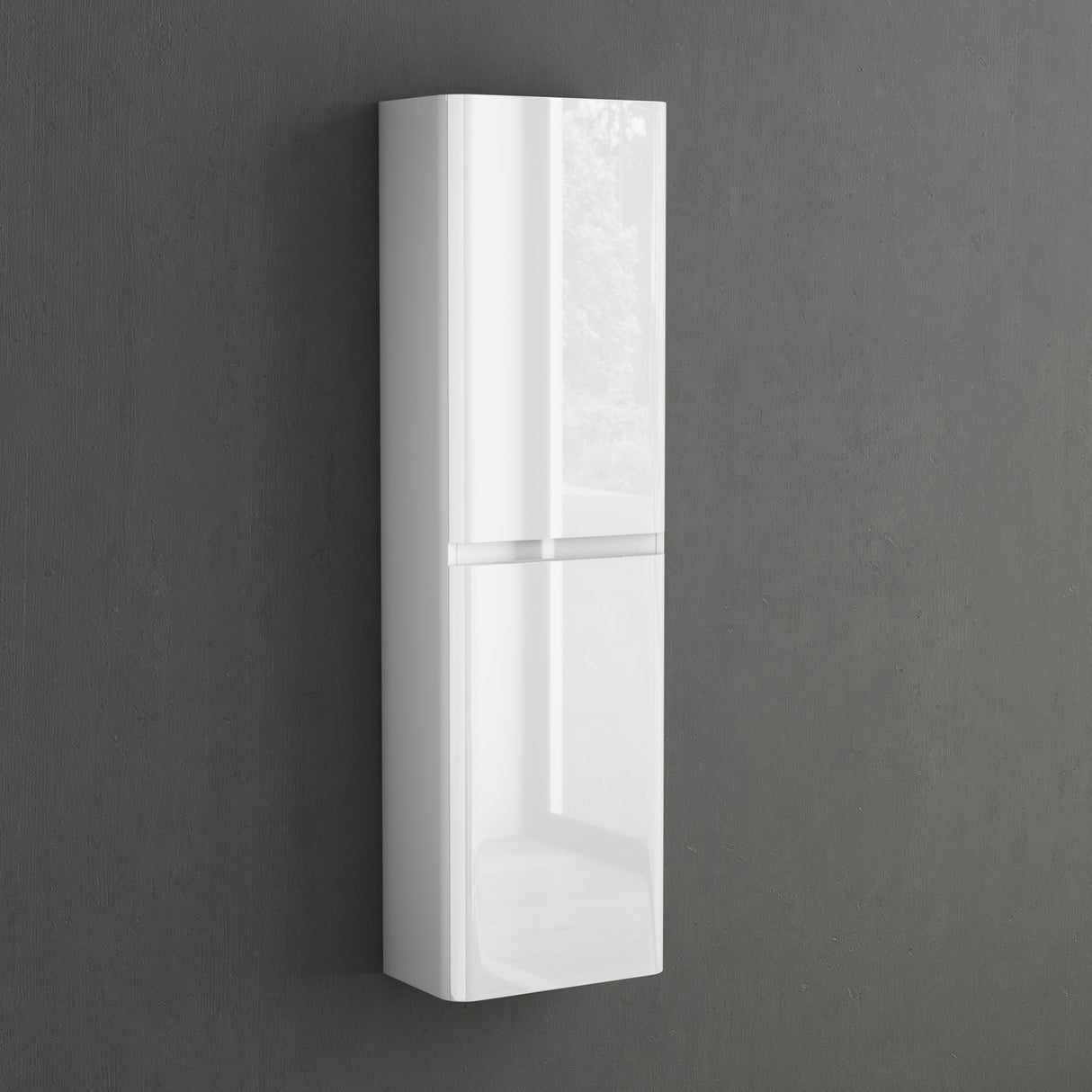 glasvilla Mobile Bagno Colonna con 2 Ante e 4 Vani Mobiletto Alto da Bagno Multiuso 35x20 cm, Armadietto Colonna per Bagno Lucca