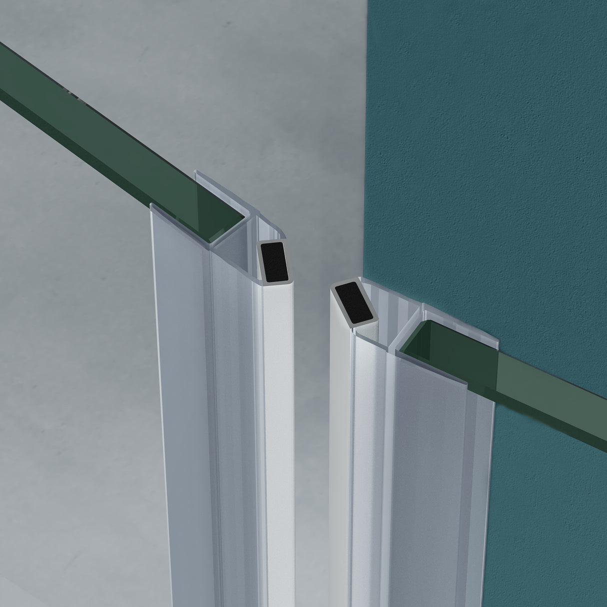 glasvilla Box Doccia a U, Cabina Bagno in Vetro Trasparente 8mm con Porta Girevole Box Cabina Doccia Angolare Ravenna40UK