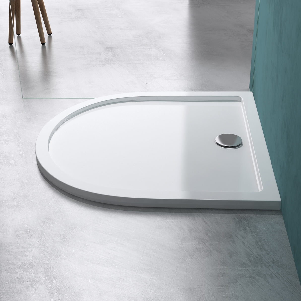 glasvilla Piatto Doccia in Acrilico Piatto Doccia Quadrato Altezza di 4CM, Faro4