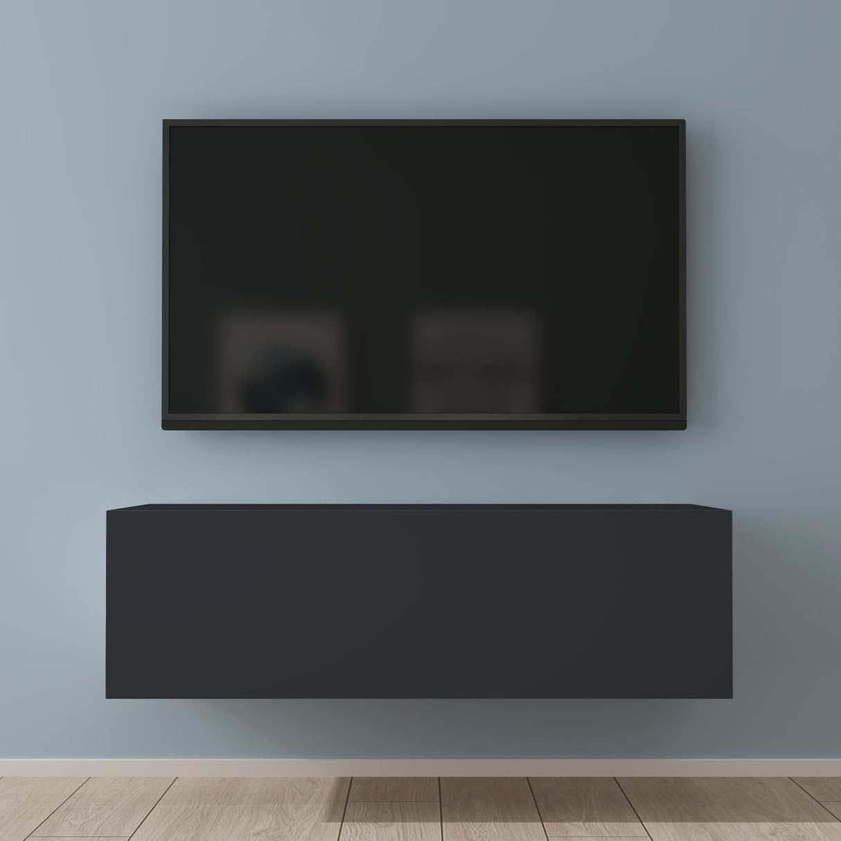 Table TV glasvilla Meuble TV Meuble TV Poignée dissimulée avec fermeture en douceur Meuble mural bas pour salon Meuble TV02