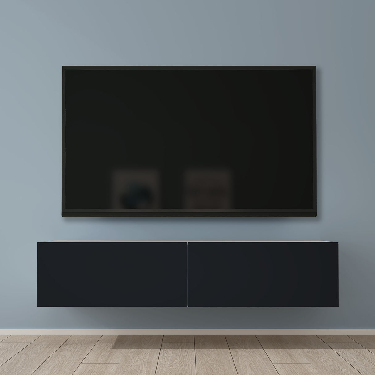 glasvilla Table TV Meuble TV Poignée Dissimulée avec Fermeture en Douceur Meuble Mural Bas pour Salon Fernsehschrank02