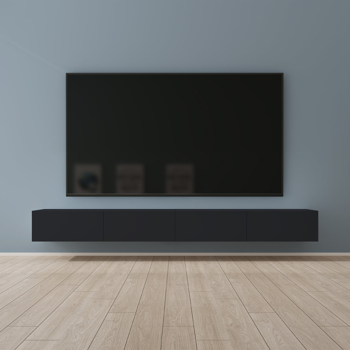 glasvilla Table TV Meuble TV Poignée Dissimulée avec Fermeture en Douceur Meuble Mural Bas pour Salon Fernsehschrank02