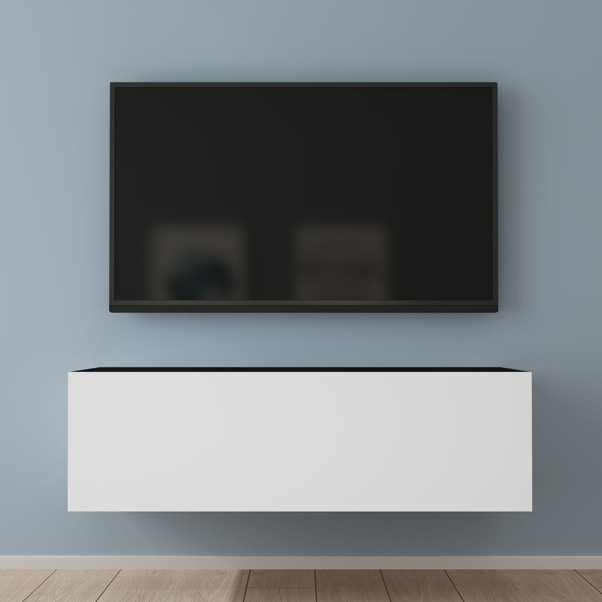 glasvilla Table TV Meuble TV Poignée Dissimulée avec Fermeture en Douceur Meuble Mural Bas pour Salon Fernsehschrank02