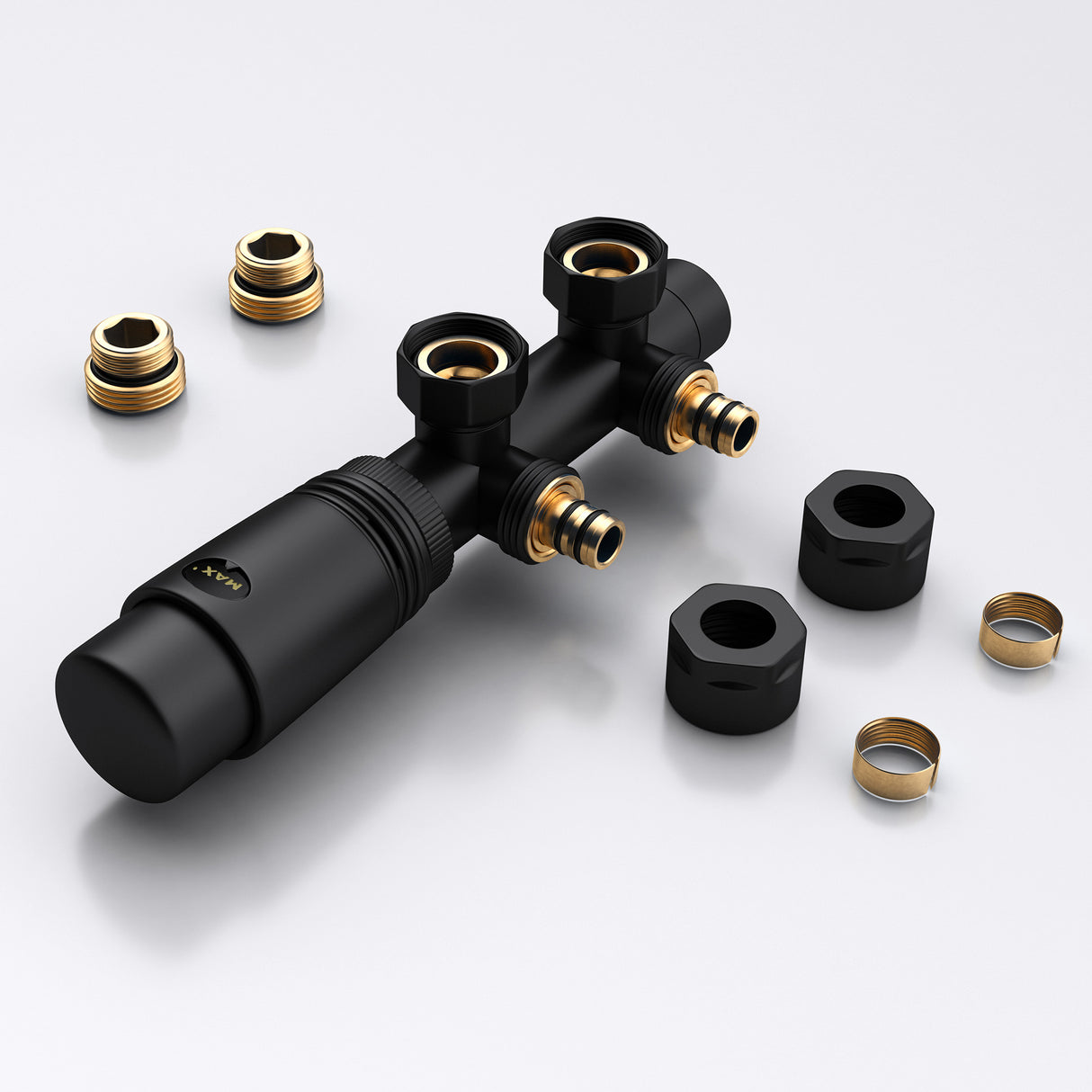 glasvilla Valvola per Radiatori e Scaldasalviette Termostatiche con Adattatore con Regolazione della Temperatura 6° - 28°