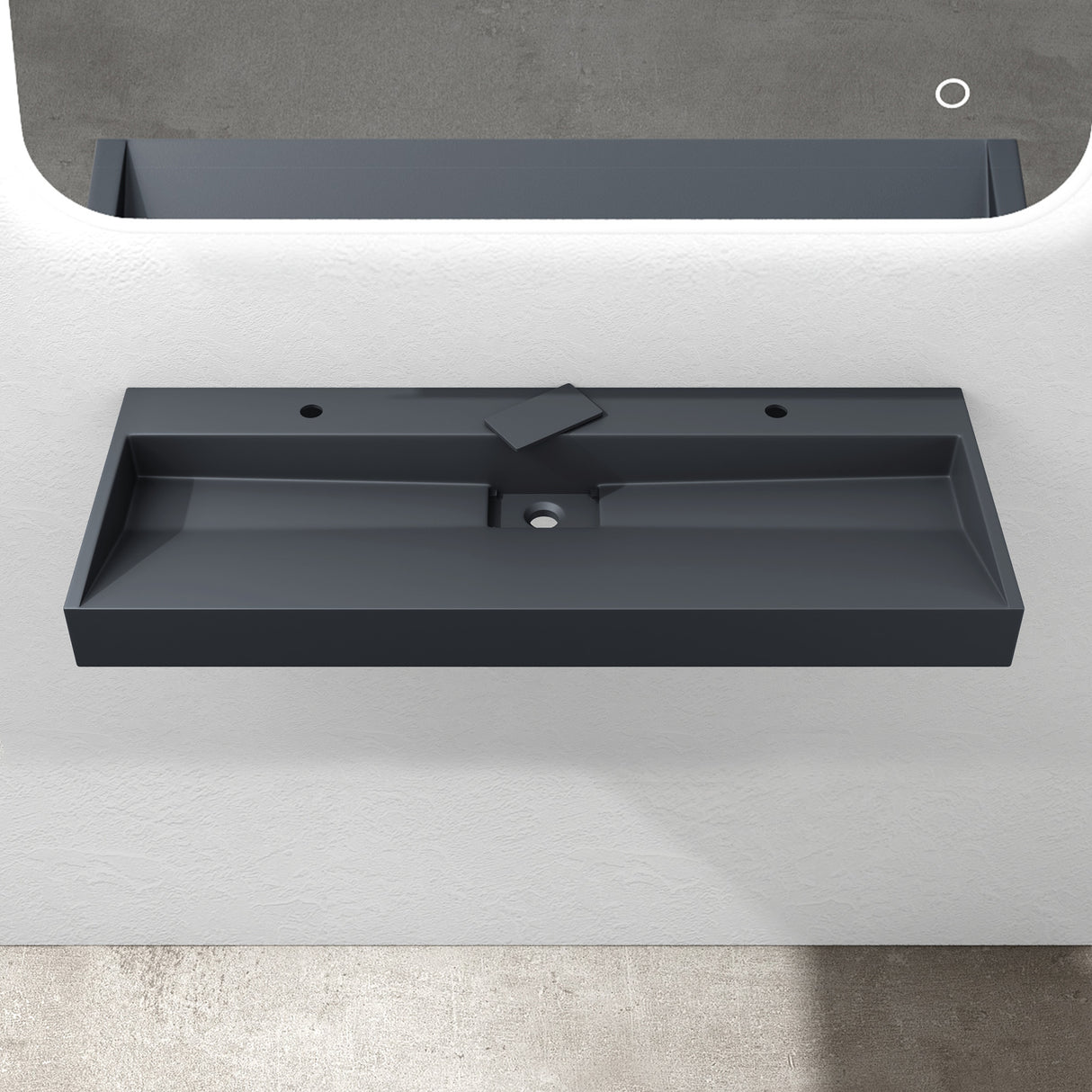 Lavabo Glasvilla Col19 Mineralguss moderno con válvula incluida