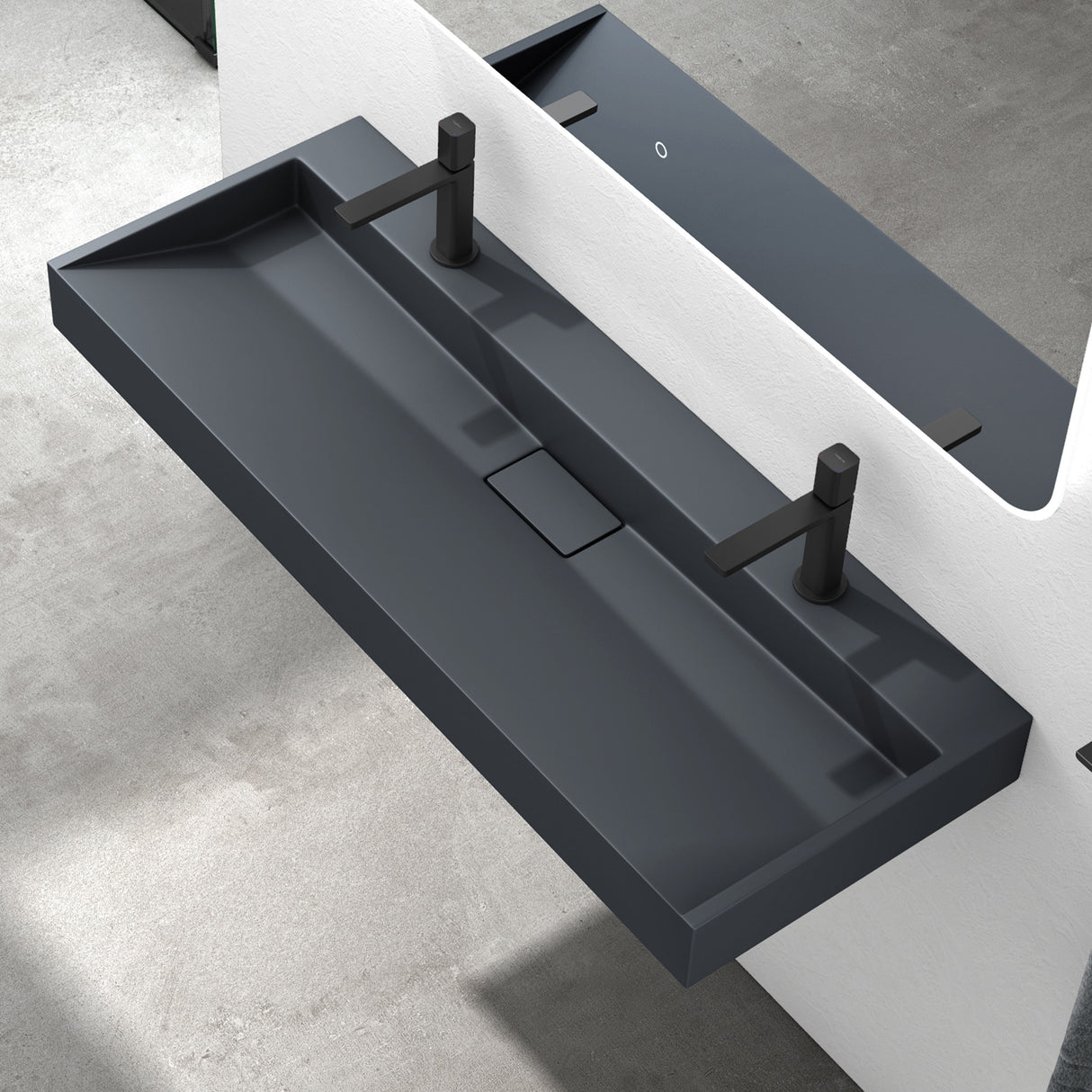 Lavabo Glasvilla Col19 Mineralguss moderno con válvula incluida