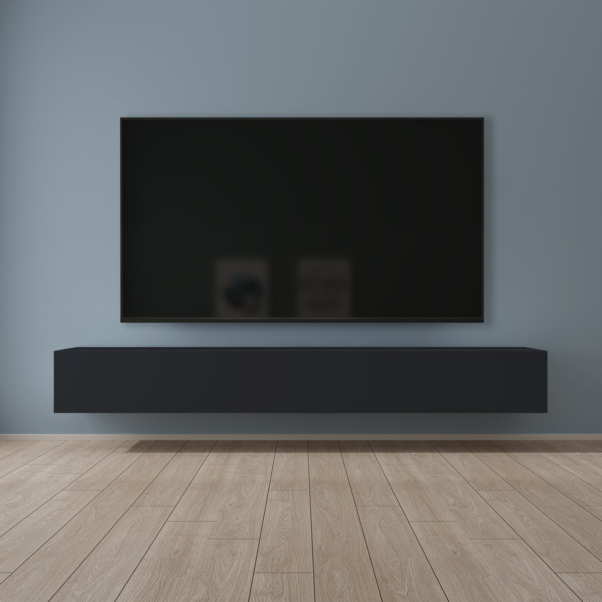 glasvilla Table TV Meuble TV Poignée Dissimulée avec Fermeture en Douceur Meuble Mural Bas pour Salon Fernsehschrank02