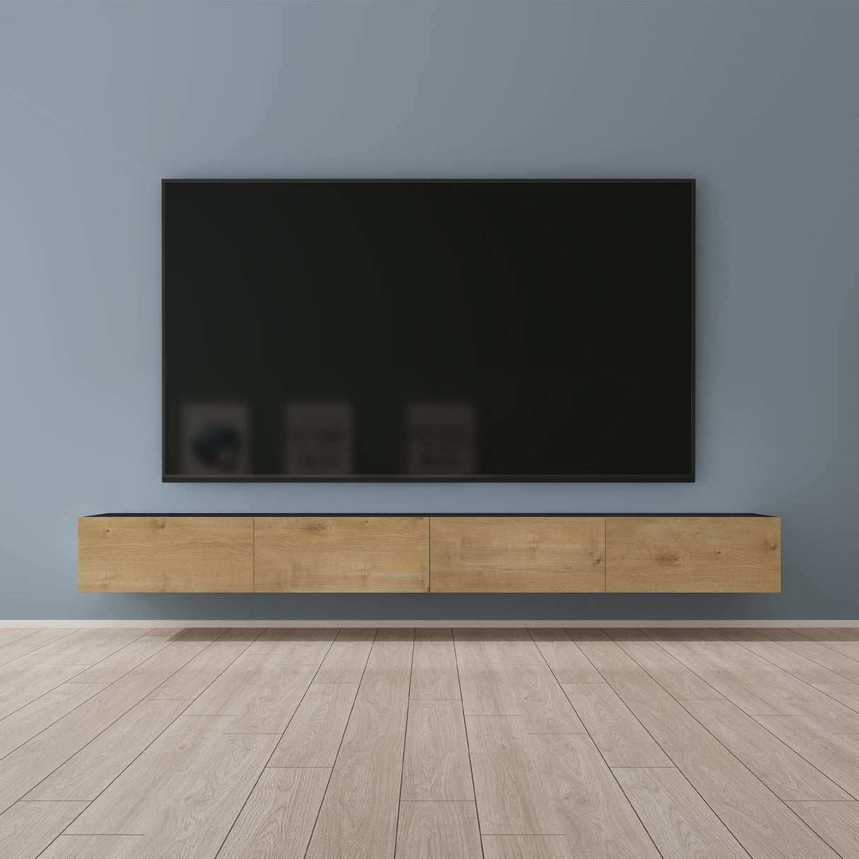 glasvilla Table TV Meuble TV Poignée Dissimulée avec Fermeture en Douceur Meuble Mural Bas pour Salon Fernsehschrank02
