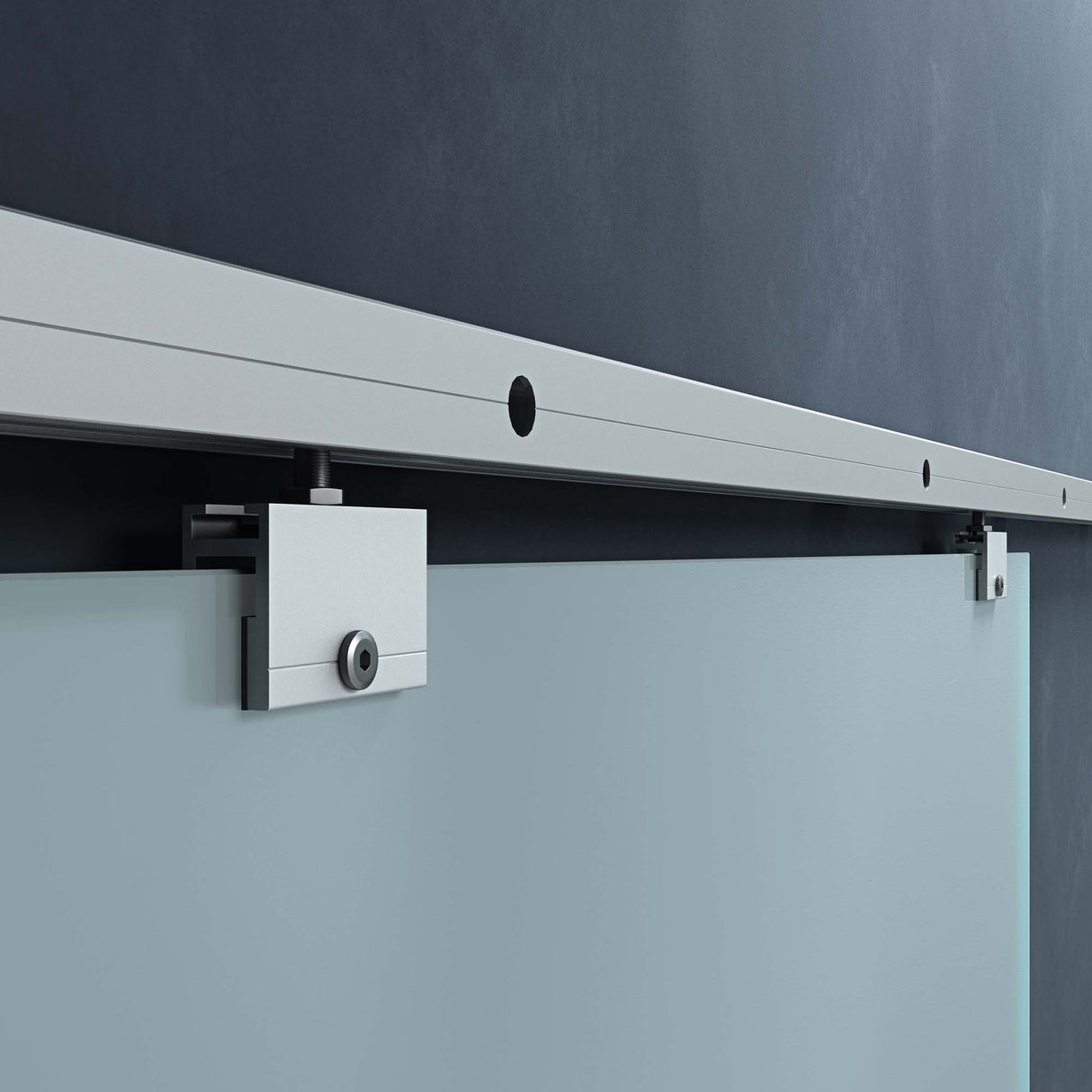 glasvilla Glasschiebetür komplettset Amalfi H: 2150mm, Griffart: Stangengriff, inkl. Softclose-Automatik, 8mm ESG-Sicherheitsglas