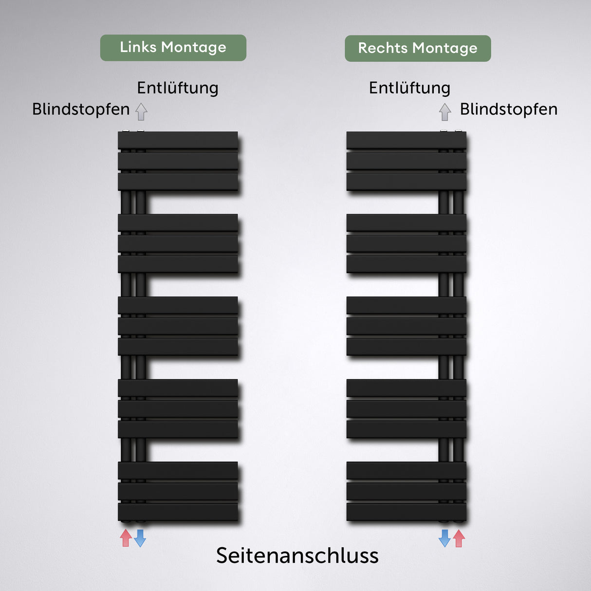 radiateur de salle de bain glasvilla branchement latéral électrique radiateur sèche-serviettes sèche-serviettes chauffage de salle de bain FN avec résistance 02