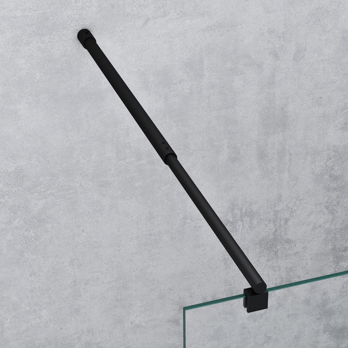 glasvilla Duschwand für Dusche Duschabtrennung Walk-In ESG-Sicherheitsglas 10mm NANO Glas BRAM1&BRAM3 Bremen2 Schwarz