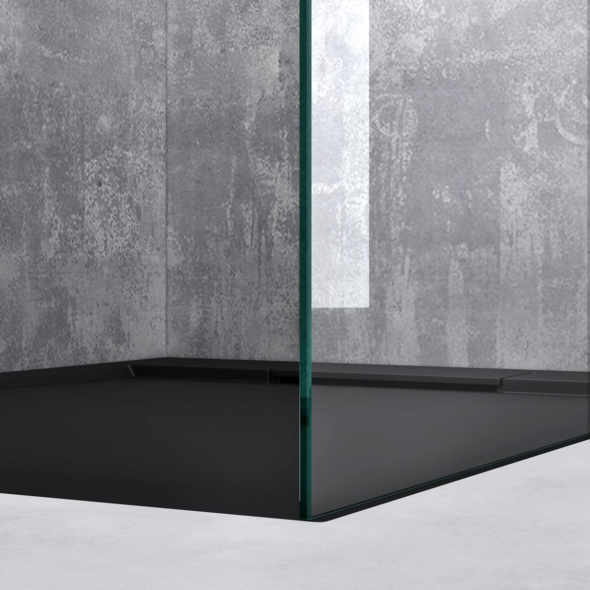 glasvilla Duschwand para ducha Duschabtrennung Walk-In ESG-Sicherheitsglas 8mm NANO Glas BRAM1&BRAM3 Bremen1 Schwarz