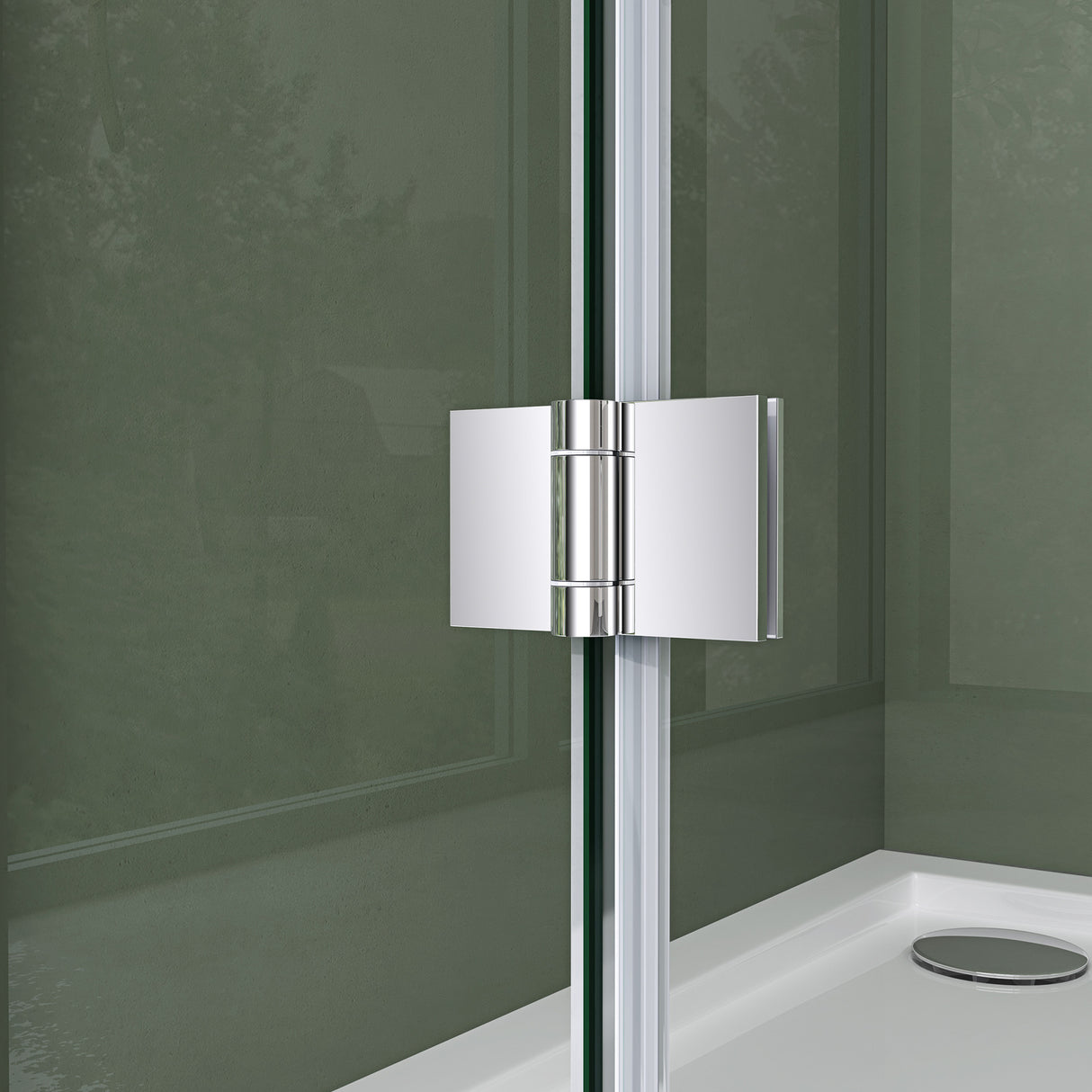 glasvilla Box Doccia in Vetro 6mm Box Cabina Doccia Angolare in Vetro di Sicurezza ESG Temperato con Porta Girevole Box Doccia con Rivestimento Nano R04k