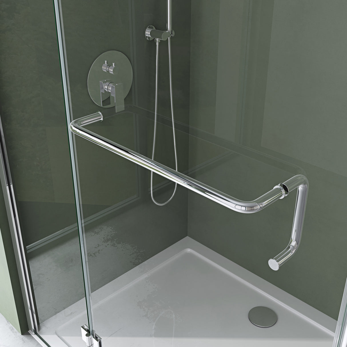 glasvilla Box Doccia in Vetro 6mm Box Cabina Doccia Angolare in Vetro di Sicurezza ESG Temperato con Porta Girevole Box Doccia con Rivestimento Nano R04k