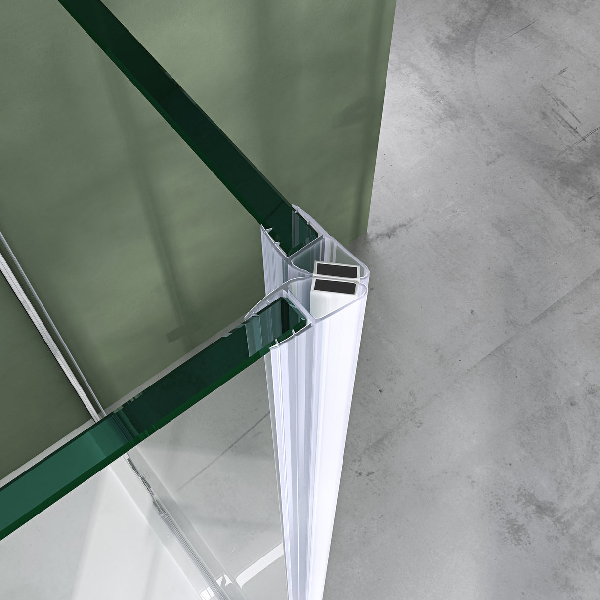 glasvilla Box Doccia in Vetro 6mm Box Cabina Doccia Angolare in Vetro di Sicurezza ESG Temperato con Porta Girevole Box Doccia con Rivestimento Nano R04k