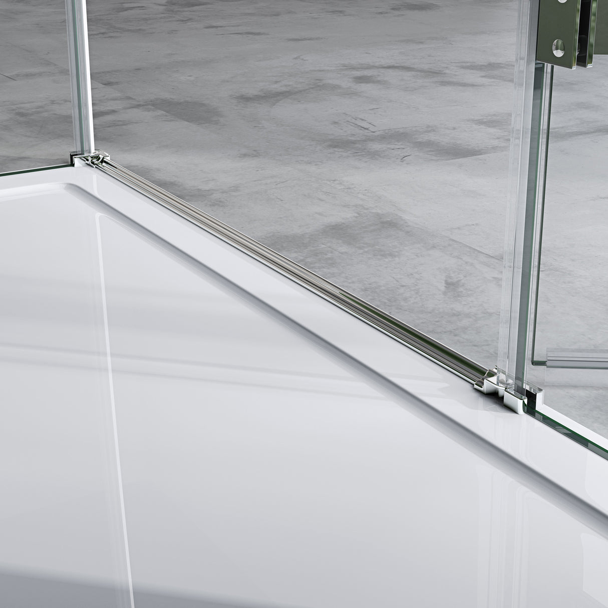 glasvilla Box Doccia in Vetro 6mm Box Cabina Doccia Angolare in Vetro di Sicurezza ESG Temperato con Porta Girevole Box Doccia con Rivestimento Nano R04k