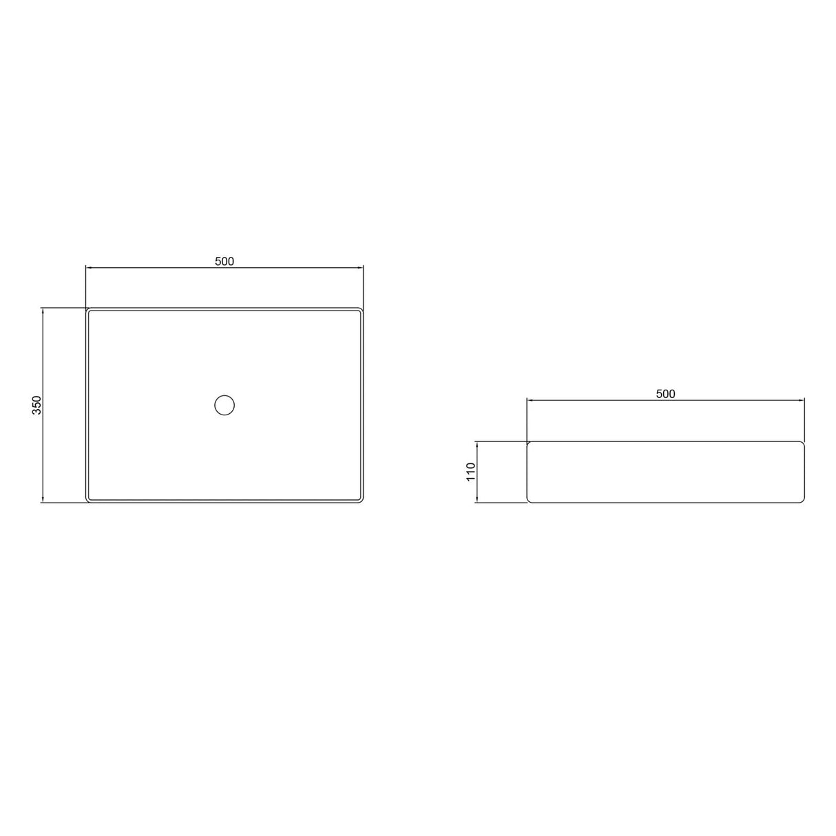glasvilla Waschbecken weiß Aufsatzwaschbecken Waschschale aus Keramik Brüssel105