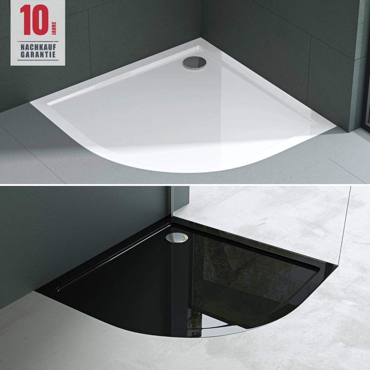 glasvilla Piatto Doccia in Acrilico Piatto Doccia a Quadrato Altezza di 4CM Faro3