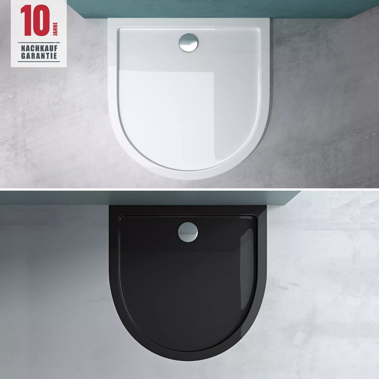 glasvilla Piatto Doccia in Acrilico Piatto Doccia Quadrato Altezza di 4CM, Faro4