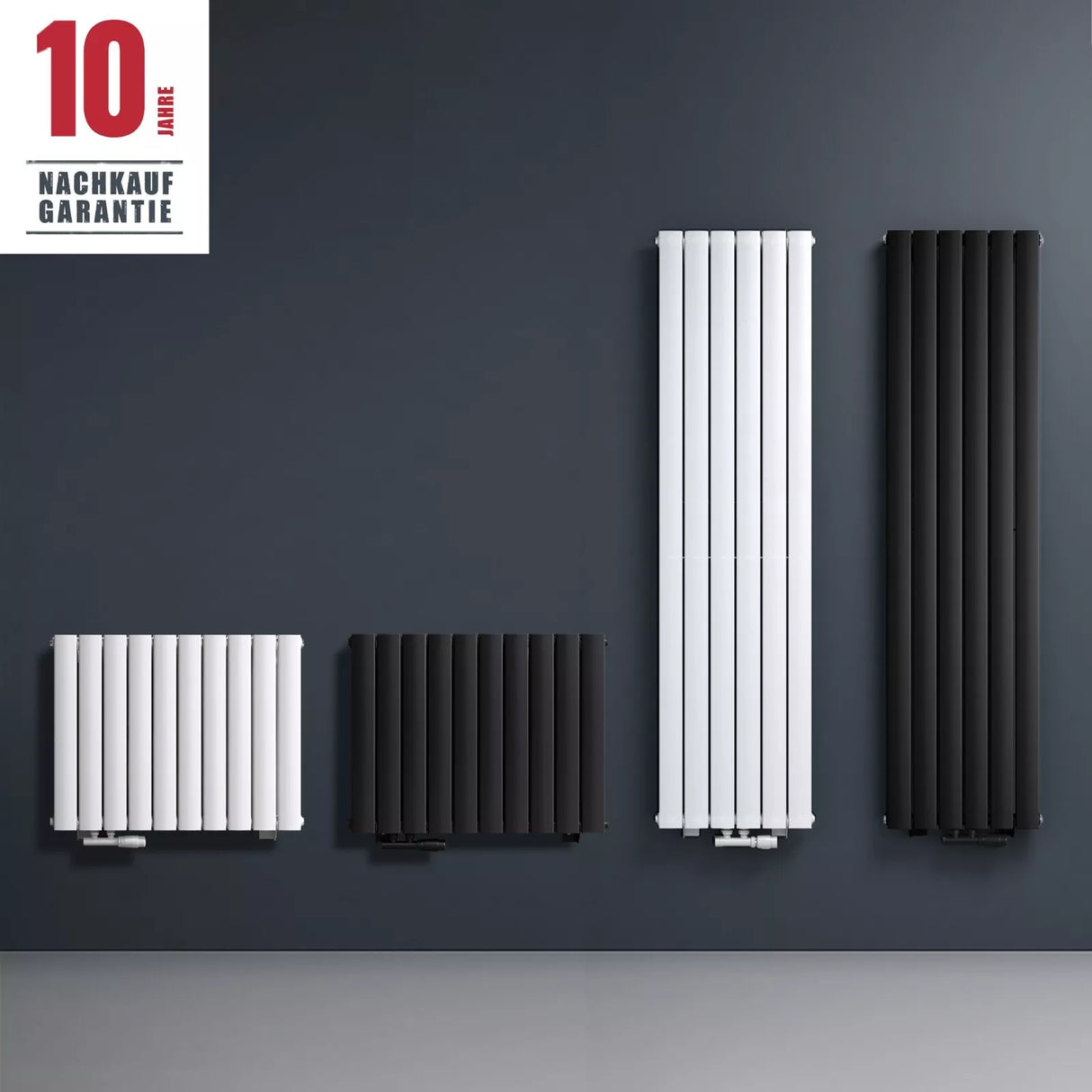 glasvilla Badheizkörper flach Mittelanschluss und Seitenanschluss Paneelheizkörper Badheizung Einlagig aus Stahl FV