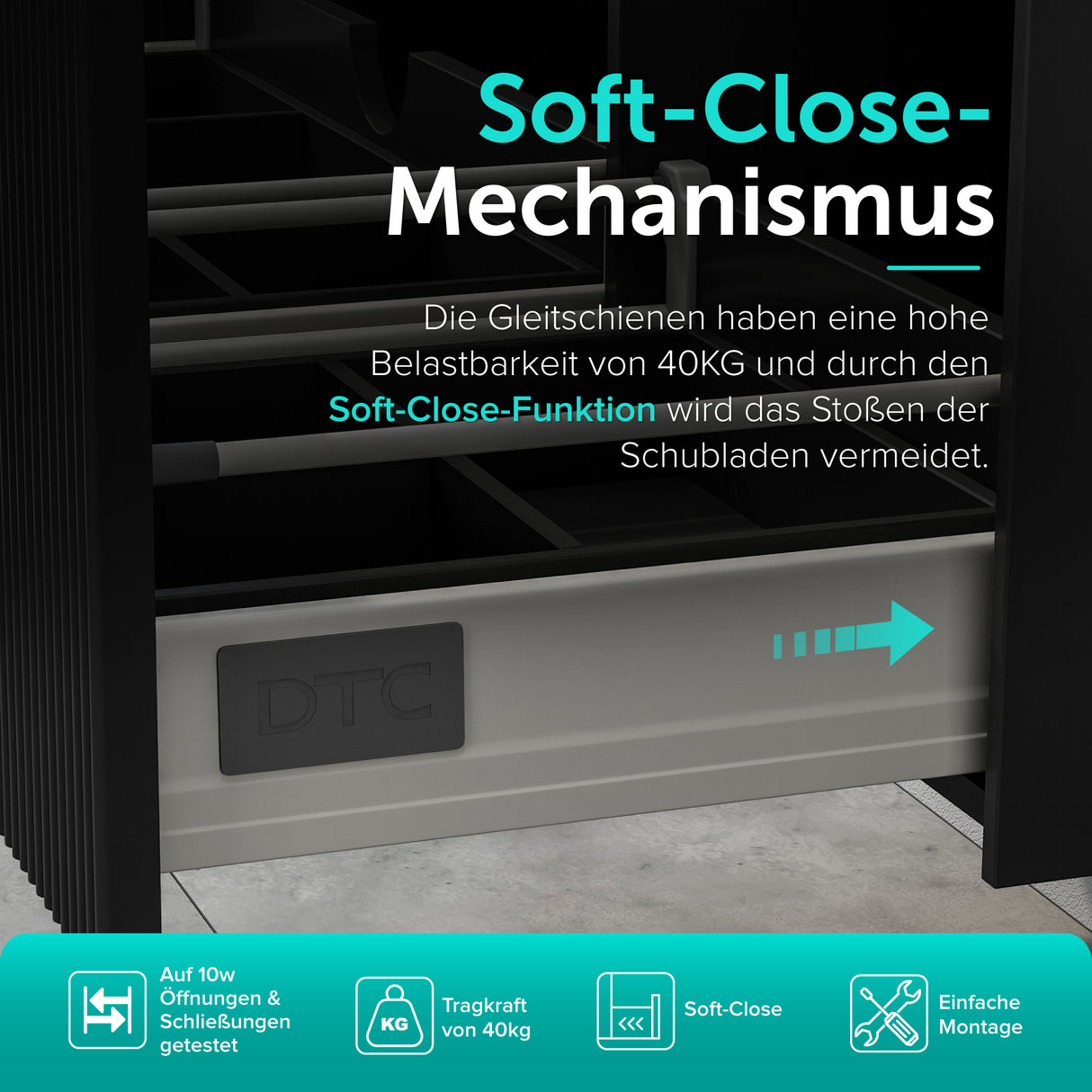 glasvilla Mobile Bagno Sospeso 120cm Mobiletto da Bagno con Cassetto di Soft-close Mobile da Bagno Include Lavabo Marmo fuso Santa