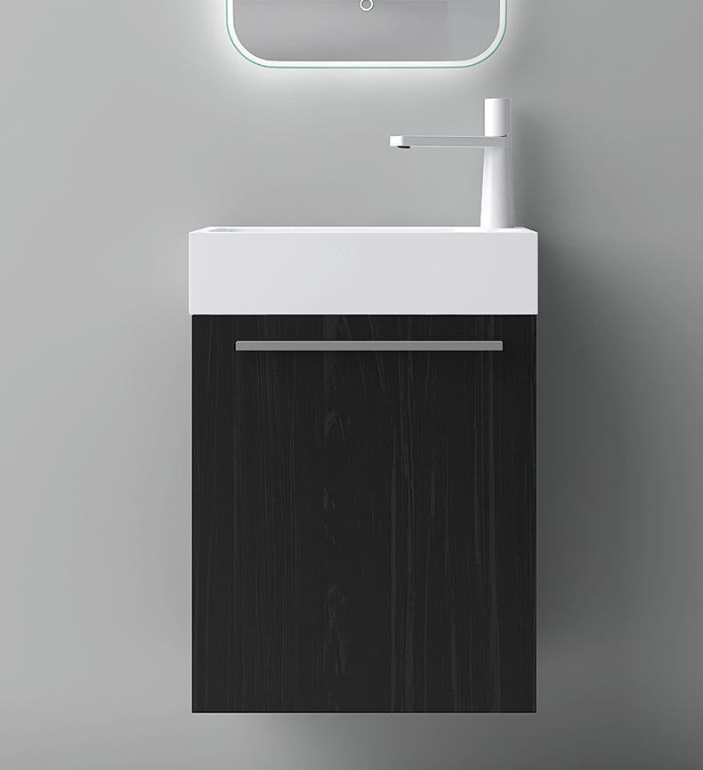 set de muebles de baño glasvilla pequeño mueble de lavabo 46 cm mueble con lavabo blanco de mineral para baño de invitados Pisa