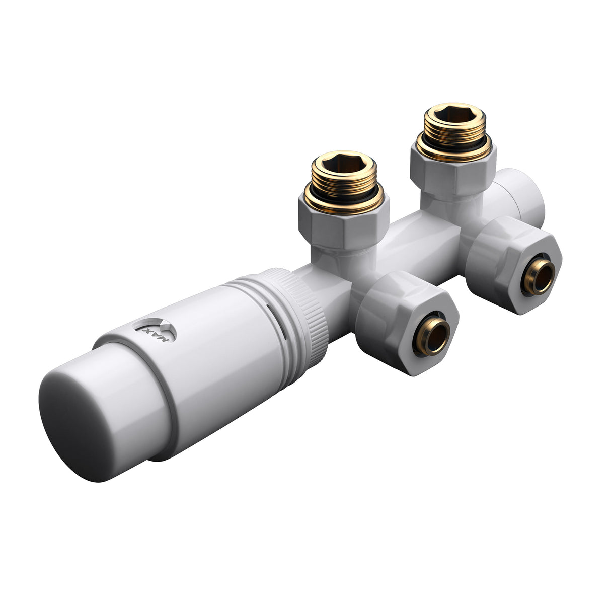 glasvilla Valvola per Radiatori e Scaldasalviette Termostatiche con Adattatore con Regolazione della Temperatura 6° - 28°