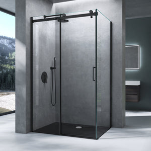 Cabine de douche noire