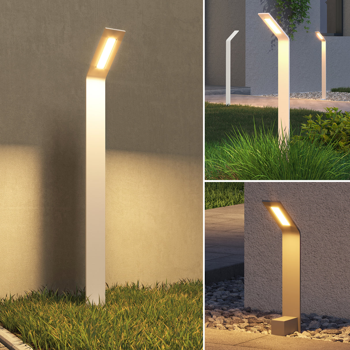 éclairage extérieur glasvilla IP65 éclairage de chemin extérieur | Borne lumineuse pour jardin, lampadaire 3000K, lampe de jardin | Lampe d'extérieur lampadaire 6W Scout 