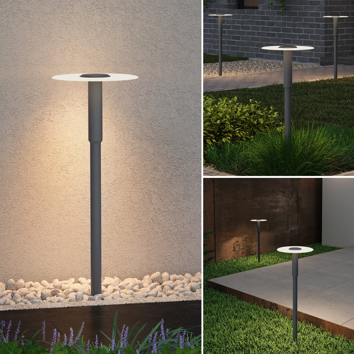 Luminaire extérieur glasvilla ⌀300xH804mm IP65 éclairage de chemin extérieur | Borne lumineuse pour jardin, lampadaire 3000K, lampe de jardin | Lampadaire d'extérieur 6W StellaeLights 
