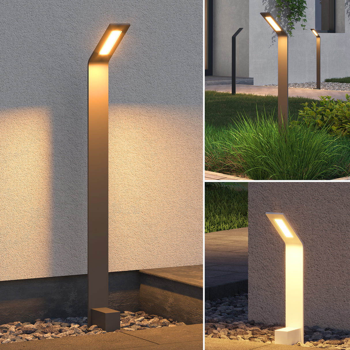 éclairage extérieur glasvilla IP65 éclairage de chemin extérieur | Borne lumineuse pour jardin, lampadaire 3000K, lampe de jardin | Lampe d'extérieur lampadaire 6W Scout 