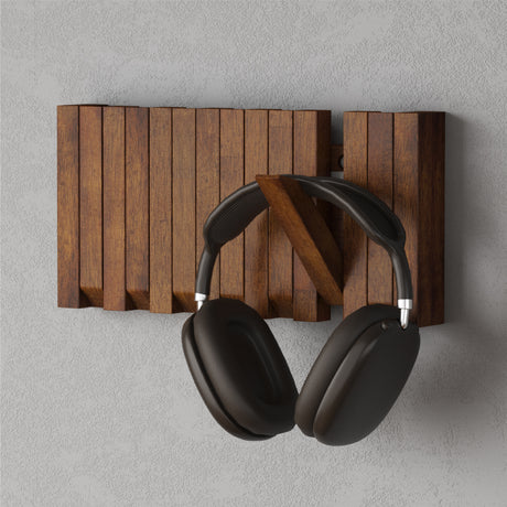 glasvilla Appendiabiti da Parete in Legno, Attaccapanni da Muro Moderno per Camera da Letto, Ingresso, Studio con Gancio Pieghevole e Salvaspazio, Twigro-01