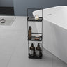 Étagère de salle de bain Glasvilla, étagère sur pied, rangement de salle de bain en métal à 3 niveaux, étagère étroite, 18 x 12,5 x 67,3 cm, Reglo-02