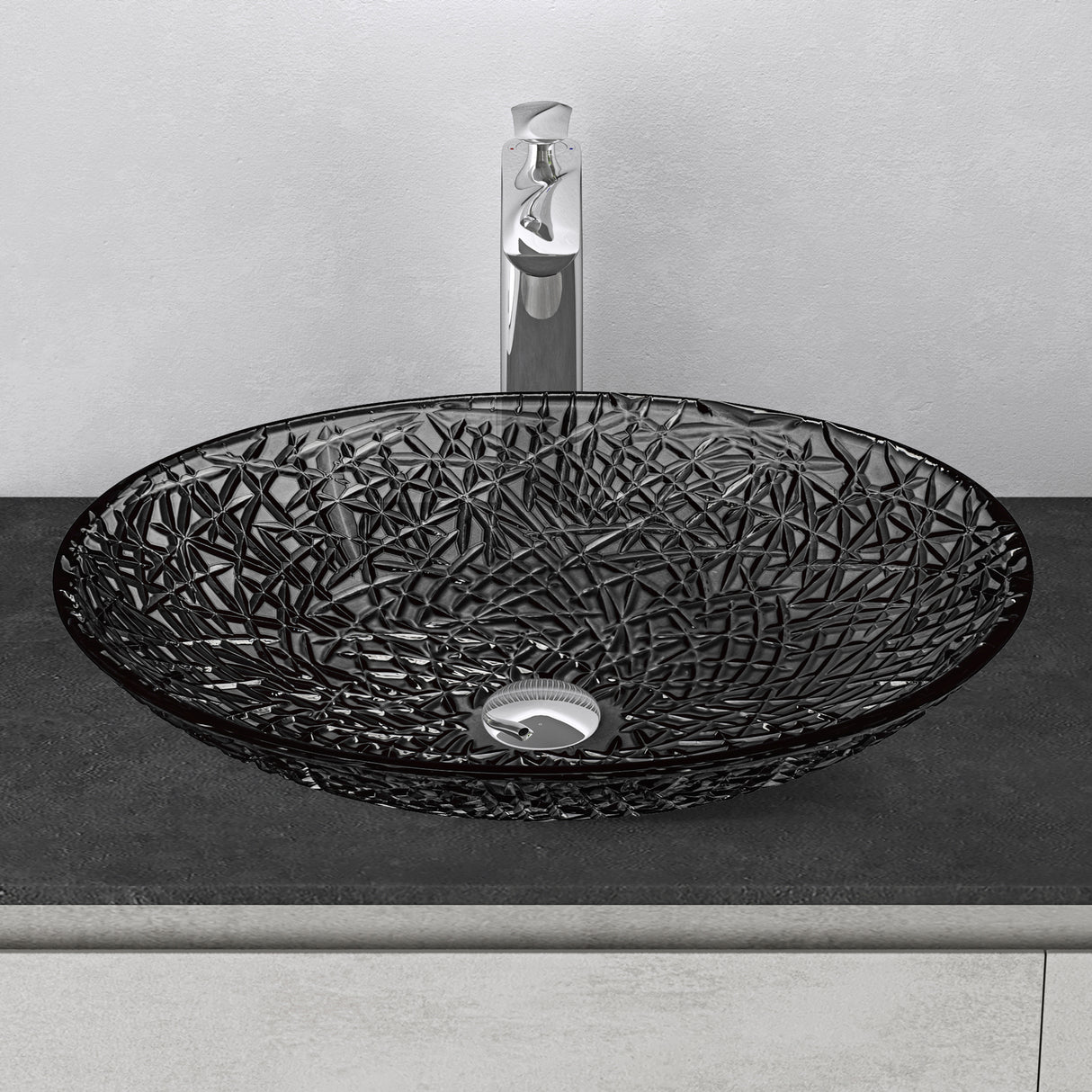 glasvilla Waschbecken Glas Aufsatzwaschbecken Glaswaschbecken Handwaschbecken Waschschale Oval
