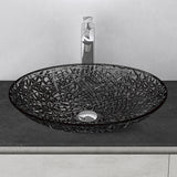 glasvilla Waschbecken Glas Aufsatzwaschbecken Glaswaschbecken Handwaschbecken Waschschale Oval