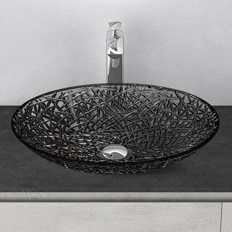 glasvilla Waschbecken Glas Aufsatzwaschbecken Glaswaschbecken Handwaschbecken Waschschale Oval