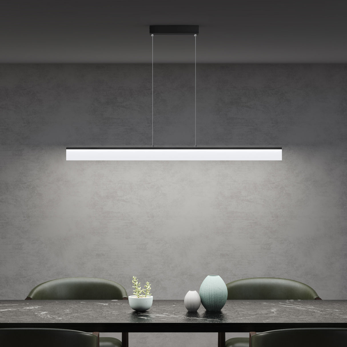 Suspension Glasvilla LED à intensité variable avec télécommande et câble réglable pour salle à manger, salon, chambre à coucher 
