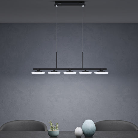 Suspension Glasvilla LED à intensité variable avec télécommande et câble réglable pour salle à manger, salon, chambre à coucher 