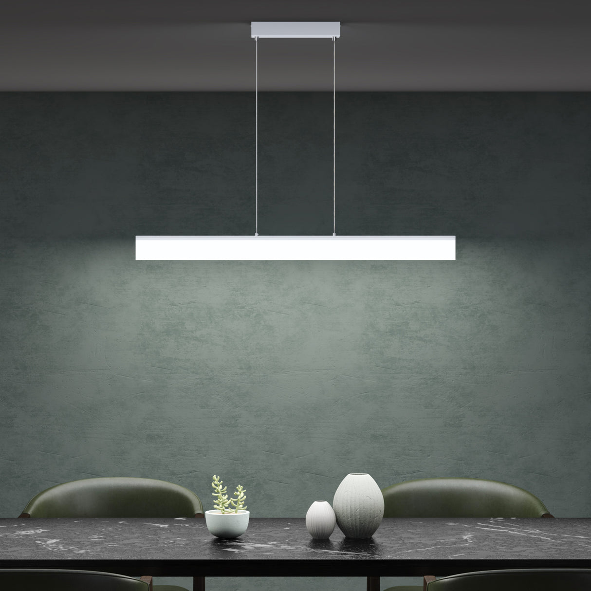 Suspension Glasvilla LED à intensité variable avec télécommande et câble réglable pour salle à manger, salon, chambre à coucher 