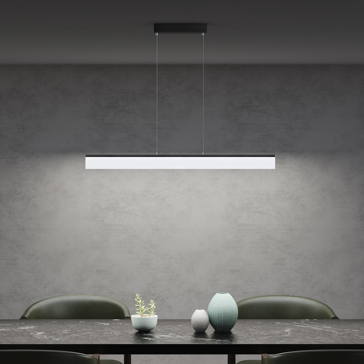 Suspension Glasvilla LED à intensité variable avec télécommande et câble réglable pour salle à manger, salon, chambre à coucher 