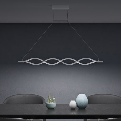 Suspension Glasvilla LED à intensité variable avec télécommande et câble réglable pour salle à manger, salon, chambre à coucher 