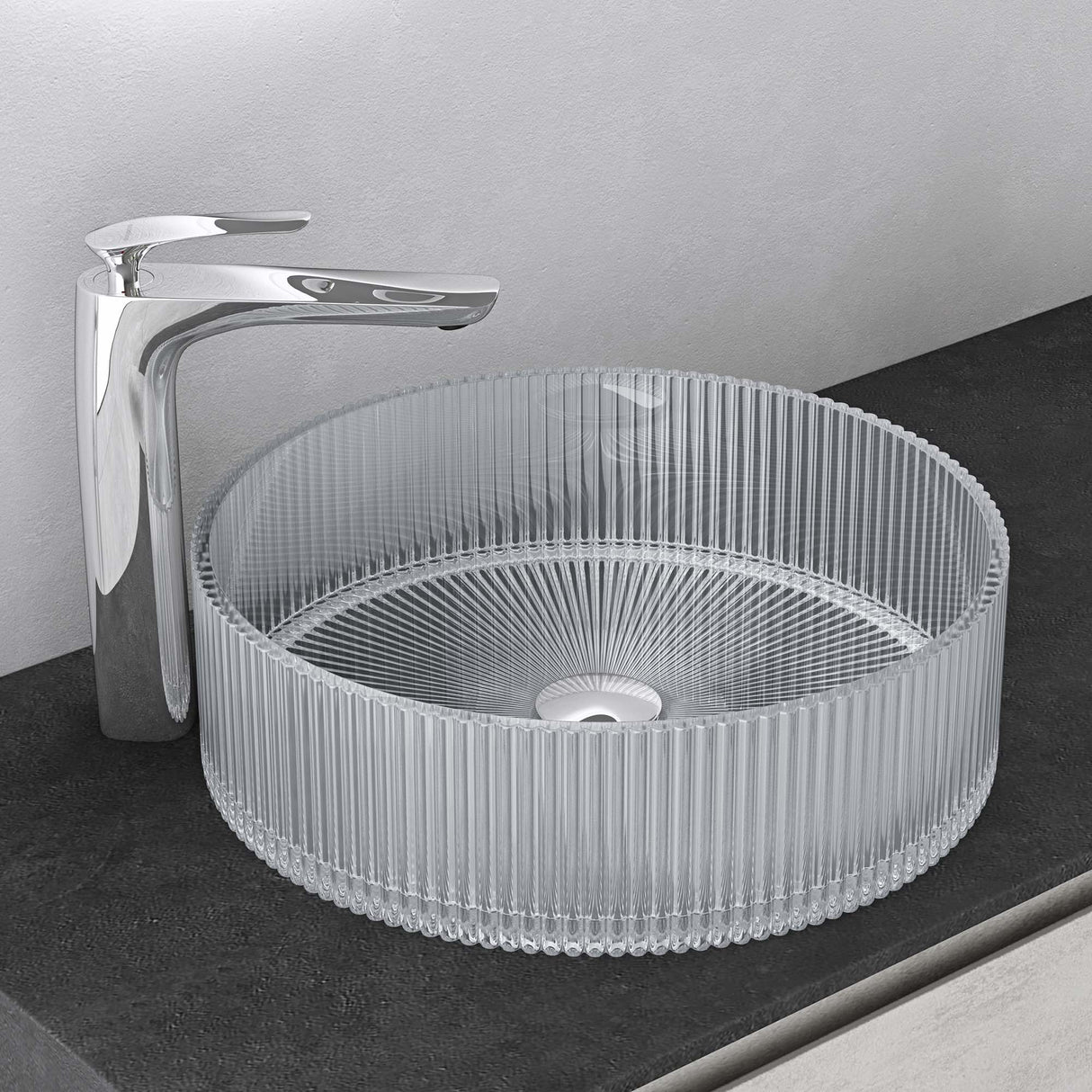glasvilla Waschbecken Glas Aufsatzwaschbecken Glaswaschbecken Handwaschbecken Rund Waschschale