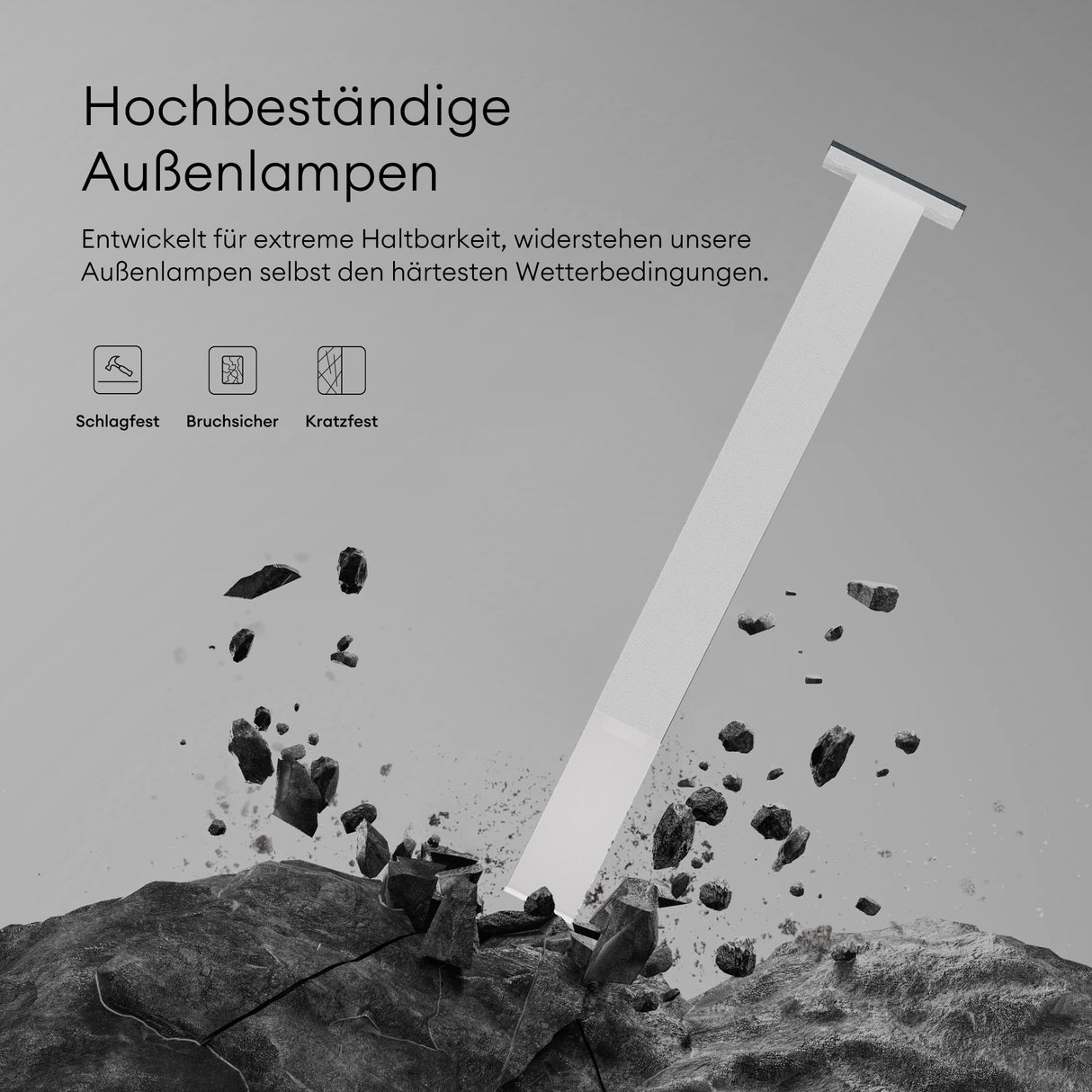 éclairage extérieur glasvilla IP65 éclairage de chemin extérieur | Borne lumineuse pour jardin, lampadaire 3000K, lampe de jardin | Lampadaire d'extérieur 3W Deus Lumina 