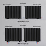 radiateur de salle de bain glasvilla à raccordement central plat et à raccordement latéral radiateur à panneau chauffage de salle de bain monocouche en acier FV