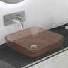 glasvilla Waschbecken Glas Aufsatzwaschbecken Glaswaschbecken Handwaschbecken Rechteckig Waschschale BxTxH 40x40x11 cm Minerva03