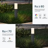 éclairage extérieur glasvilla IP65 éclairage de chemin extérieur | Borne lumineuse pour jardin, lampadaire 3000K, lampe de jardin | Lampadaire d'extérieur 3W Deus Lumina 