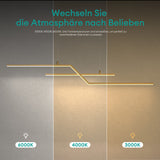 glasvilla Pendelleuchte 105cm LED Hängelampe Linear design 3000K/4000K/6000K Verstellbares Kabel 18W Hängeleuchte für Esszimmer Wohnzimmer Schlafzimmer