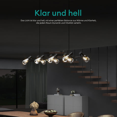 Suspension Glasvilla LED, lampe suspendue réglable avec câble, luminaire suspendu pour salle à manger, salon, chambre à coucher 