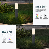 éclairage extérieur glasvilla IP65 éclairage de chemin extérieur | Borne lumineuse pour jardin, lampadaire 3000K, lampe de jardin | Lampadaire d'extérieur 3W Deus Lumina 